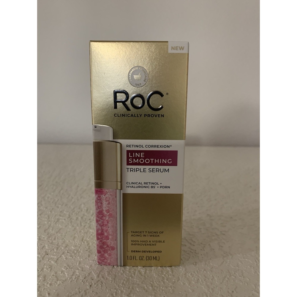 RoC Retinol Correxion Line Smoothing Triple Serum Hyaluronic Acid 1oz 30ml NEW
